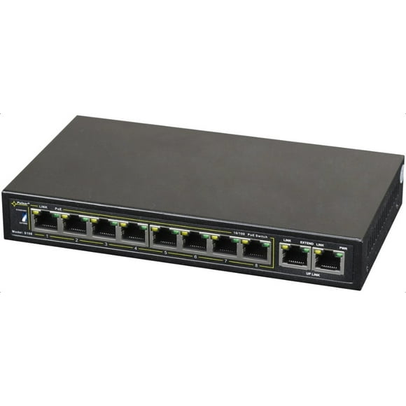PULSAR Commutateur Réseau Rapide Ethernet (10/100) (PoE) Noir