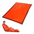 thumbnail image 3 of 1Pcs Orange Rectangular PE Aluminum Film Sleeping Bag for Camping Thermal Insulation 60x84in, 3 of 8