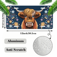 thumbnail image 2 of 1 Pcs 2D Flat License Plate Covers & Frames, Highland Cow For Decorative Front, Waterproof For Decoration Aluminum License Plate Covers & Frames Cover For Men Women, 12" X 6", 2 of 7