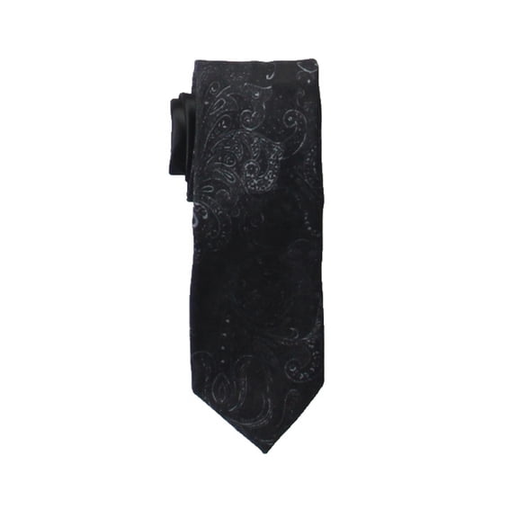 Ryan Seacrest Distinction Mens Lance Paisley Office Neck Tie Black O/S