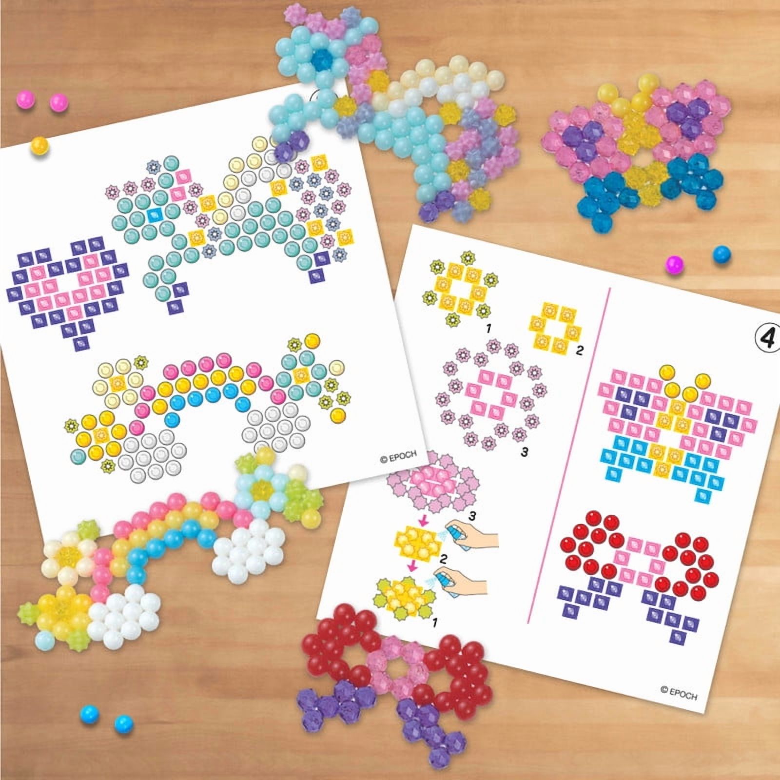Aquabeads Fairy World Complete Arts & Crafts Bead Kit for Childrens - over 800 beads & wearable rings, bracelets, keychains and more