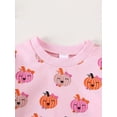 thumbnail image 5 of Baby Toddler Girls 2PCS Halloween Clothing Sets 0 6 12 18 24 Months 2T 3T Long Sleeve O Neck Pumpkin Print Tops Drawstring Pants Outfits, 5 of 9