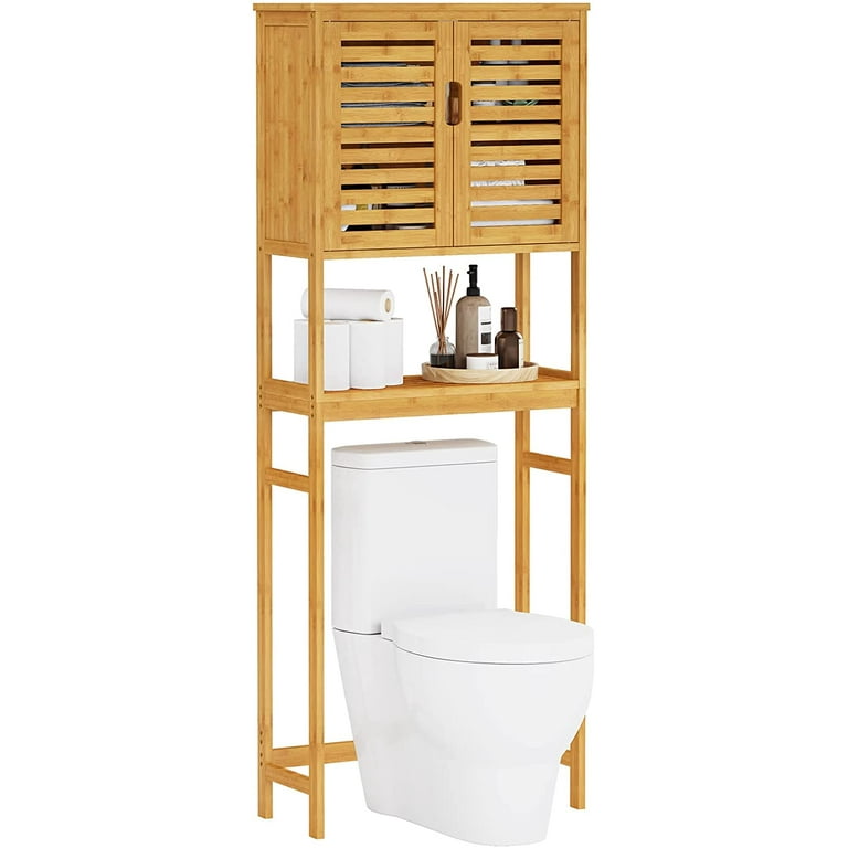 Tall Bathroom Storage Cabinet, Bathroom Furniture Over The Toilet,  Freestanding Bathroom Cabinet with Adjustable Shelf, Bathroom Hutch Over  Toilet, Space Saving Toilet Shelf Organizer, K769 