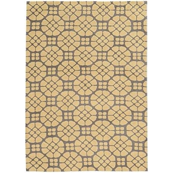 Riverbay Furniture 2' x 3' Hand Tufted Rug in Gray and Butter