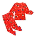 thumbnail image 2 of Boys Girls Christmas Pajamas Set Xmas Tree Sleepwear Long Sleeve Kids Pjs, 2 of 6