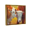 thumbnail image 3 of Cow Licking Farm Animals Animals & Insects Painting Metallic Gold Framed Art Print Wall Art, 3 of 6