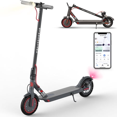 GyrocoptersJ30 Electric Scooter Adult & Teens, 8.5” Burst Proof Tires | Speed 31 km/h, Upto 30 km 7500mah Robust Battery, 350W Powerful Brushless Motor Escooter with Dual Shocks