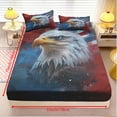 thumbnail image 5 of Littleplum American Flag Bald Eagle 3D Print 3 Pieces Bedding Comforter Set with 2 Pillowcase 3 Kind Size Duvet Cover Bed Sheet Quilt Stuff Bedroom Decor for Lover Adults and Kids,Size A:39x75 In, 5 of 9