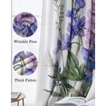 thumbnail image 3 of Botanical Floral Blackout Curtains for Bedroom Living Room Darkening Curtains 63 Inches Long Watercolor Wildflower Purple Window Curtain 2 Panels Set Insulated Window Treatment Grommet Drapes 52"x63", 3 of 9