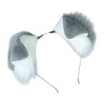thumbnail image 1 of Diadema con orejas de perro jinwen para disfraz Gris, 1 of 8