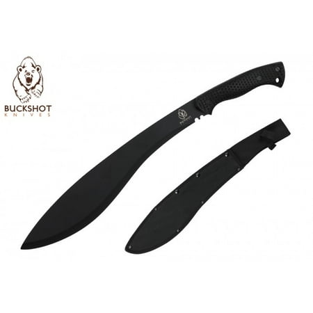 Kukri Machete | Buckshot Curved Black Blade Tactical Survival 21.6