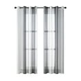 thumbnail image 5 of Rideaux Rayés Transparents avec Œillets, Rideau Chambre transparent avec Motif Rayé Gris Blanc, Rideau semi-transparent à Rayures, 5 of 5