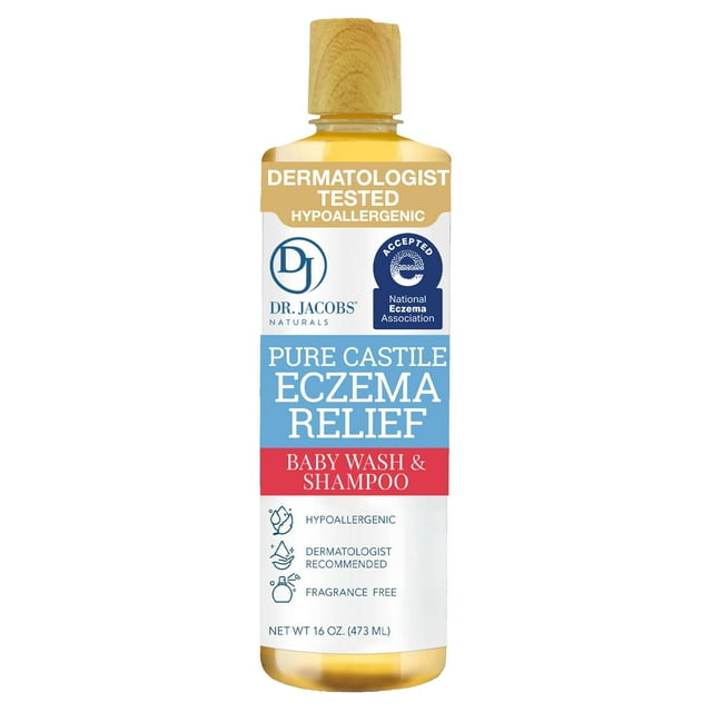 Baby Wash Dr. Jacobs Pure Castile para eccema, 480 ml, sin perfume
