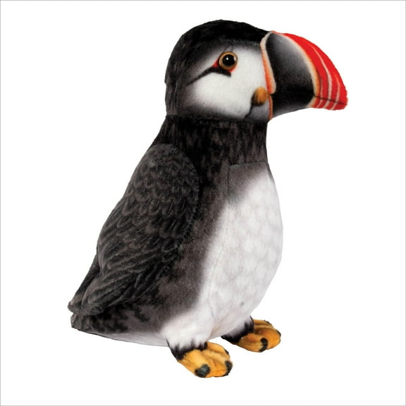 Real Planet 12" Black Puffin Realistic Stuffed Animal, Marine Sea Life Plush Toy & STEM Learning Gift for Birthday Boys & Girls
