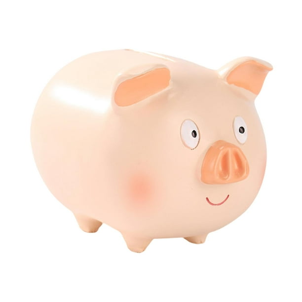 Alcancía con Forma de Cerdito, Bonita Caja de Ahorro de Dinero de Dibujos Animados para Mesa, Dormitorio, Regalo de Cumpleaños