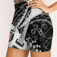 thumbnail image 4 of Black And White Guitar Graffiti Women's skirt Summer Clothes 2024 Kpop Style Trouser Skirt With Pocket Graffiti Band Black, 4 of 6