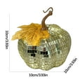 thumbnail image 3 of Halloween Mirror Glass Pumpkin Decor -Shatterproof Party Centerpiece for Home Tabletop, Indoor Outdoor Photography Prop with Reflective Light Effects, Holiday Decoration for Fall Thanksgiving, 3 of 9