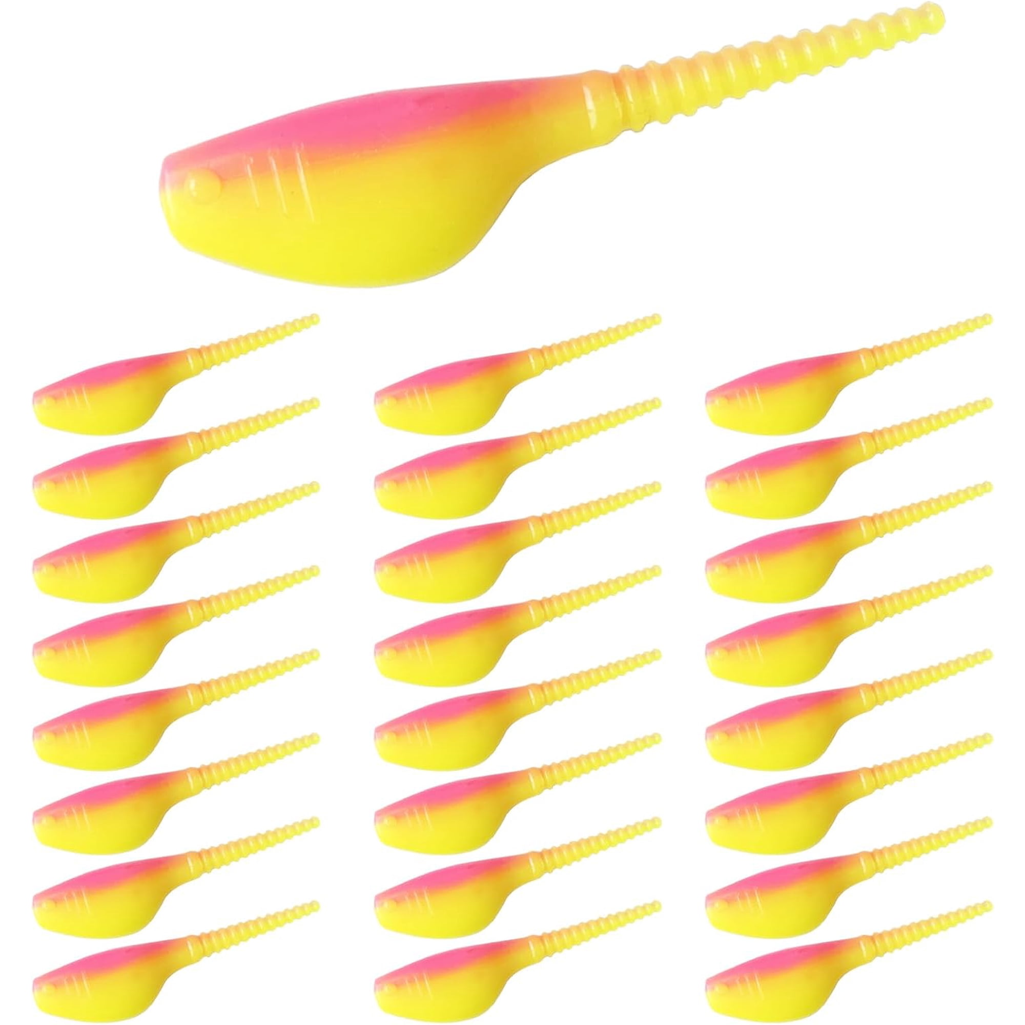 Crappie Lures Kit – Soft Plastic Lures for Trout Bass Panfish & Bluegill – 24 Packs