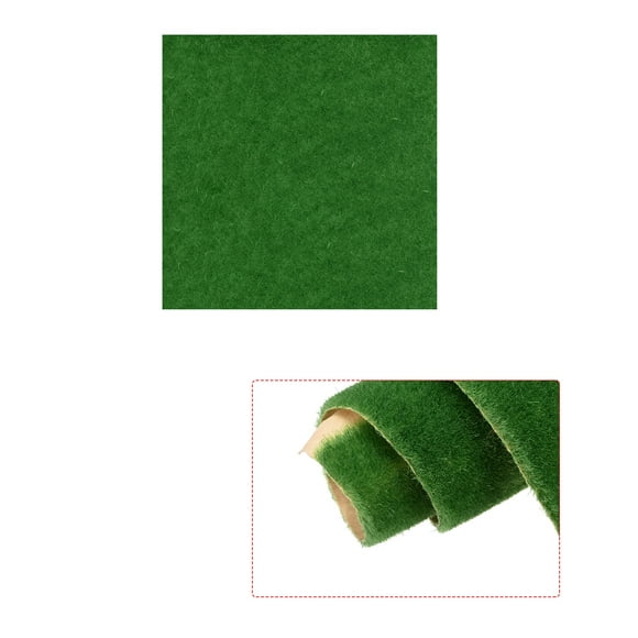 Tapis de Gazon Artificiel 10 "x 10" Vert Réaliste Faux Gazon pour la Décoration de Pelouse de Jardin Table de Sable