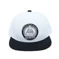 thumbnail image 2 of WITHMOONS Illuminati Patch Snapback Hat Flat Brim Baseball Cap AL21307 (White), 2 of 5