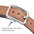 thumbnail image 5 of WFEAGL Leather Band iWatch SE Series Apple Watch Band 42mm 44mm 45mm Brown/Silver, 5 of 8