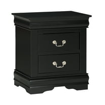 Crown Mark Louis Philip Black Night Stand