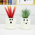 thumbnail image 4 of Konghyp Halloween Decoration Flower Pot Ghost, Succulent Ceramic Planter, Unique Tabletop Ornament, Festive Home Decor, Cute Ghost Design, 4 of 7