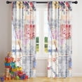 thumbnail image 5 of Blackout Kids Curtains,Pioneer Flower Floral Print Pattern Childrens Insulated Curtains Set Of 2,Bedroom Essentials,Toddler Room Decor 42"x84", 5 of 5