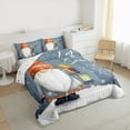 thumbnail image 3 of Manfei Kawaii Gnome Full Size Comforter Sets,Merry Christmas Bedding Comforter Set,Gray White Bedding Sets For Kids,Super Cozy Room Decor Reversible,3pcs, 3 of 8