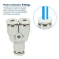 thumbnail image 4 of Unique Bargains Pousser pour Connecter les Raccords, 12 Pack Raccords Diviseurs, Blanc, 5/32 Pouces Od, 4 of 5