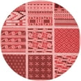 thumbnail image 1 of Ahgly Company Tapis d'Intérieur Lavable en Machine Carré Rouge, 3 Pieds Carré, 1 of 7