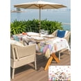 thumbnail image 4 of Spring Easter Sheep Outdoor Tablecloth - 60x102 Inch Rectangle Dining Table Cover, Colorful Eggs Floral Botanical Waterproof Outdoor Table Cloth with Umbrella Hole & Zipper for Picnic/Patio/Party, 4 of 7