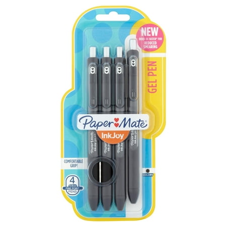 Paper Mate® InkJoy® Gel Pens, Fine Point, Black, 4
