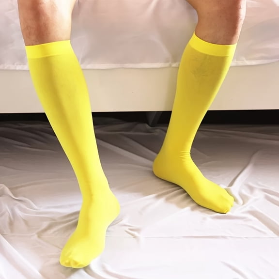 [Stretchy Breathable] Stretchy Breathable | 1 Pair Men's Candy-Colored Velvet Calf Socks
