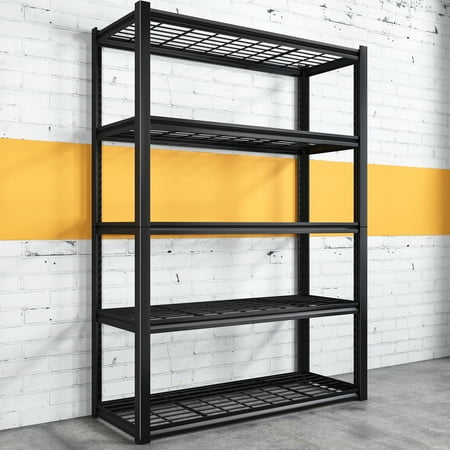 

Raybee Large Garage Rack Wide Storage Garage Shelf 2000LBS Heavy Duty 5Tier Adjustable Metal Wire Shelving Unit Commercial Grade Rack Basement Garage Warehouse L 72 H X 40 W X 17.8 D Black