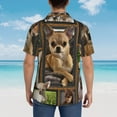 thumbnail image 7 of Chihuahua Dog Men'S 3d Print Casual Button Down Shirts, Novelty Hawaiian Short Sleeves Xl, 7 of 7