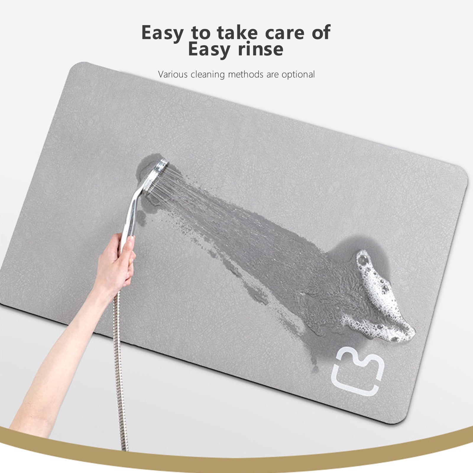 Dpityserensio Super Absorbent Floor Mat Bathroom Rugs with Rubber