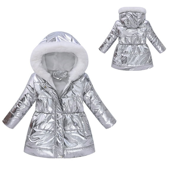 Kids Winter Coat,Little Boys Girls Puffer Coat Mid-length Hooded Jacket Windproof Down Jacket For Baby Girls Kids Puffer Jacket Baby Winter Coat