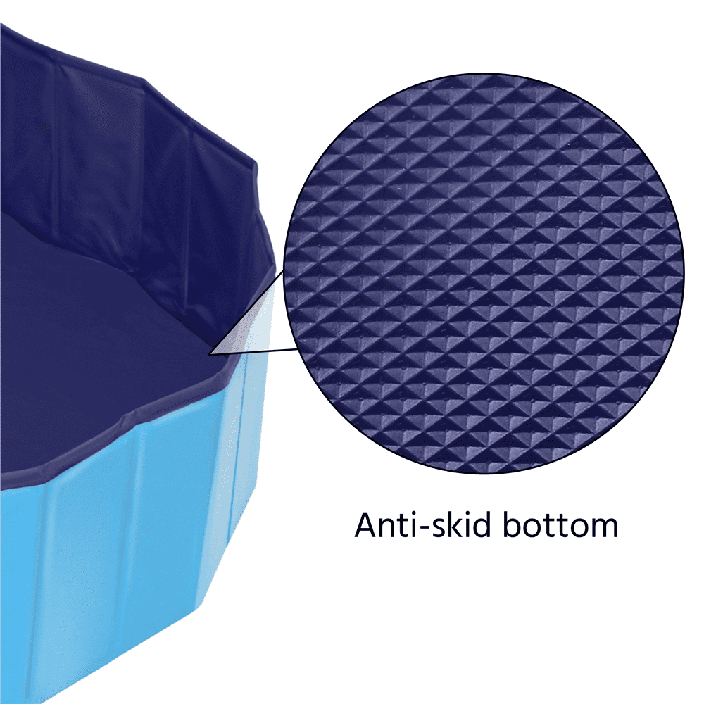 Renwick 63" Foldable Pet Swimming Pool Wash Tub, Blue
