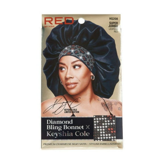 KISS - RED DIAMOND BLING BONNET SUPER JUBMO RED LEOPARD