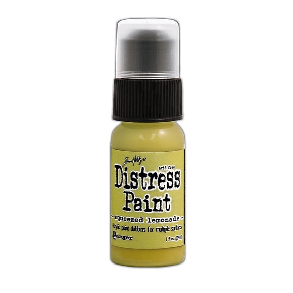 Tim Holtz Distress Paints 1 oz., bottle, squeezed lemonade (pack of 3)