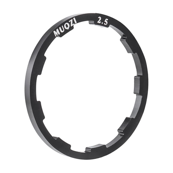 Almencla Lightweight Flywheel Cassette Washer, Hub Spacer Freehub Bottom Bracket, 2.5mm Black