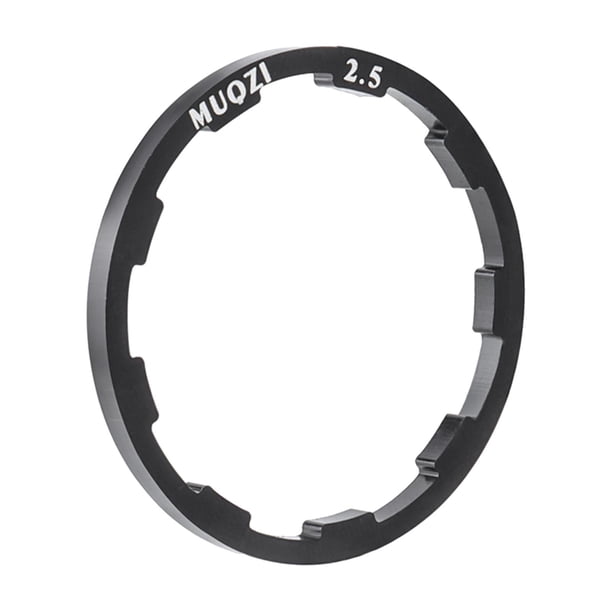Arandela de casete de volante de bicicleta ligera, espaciador de buje, soporte inferior de buje libre, 25 mm negro Zulema Lavadora de volante de bicicleta
