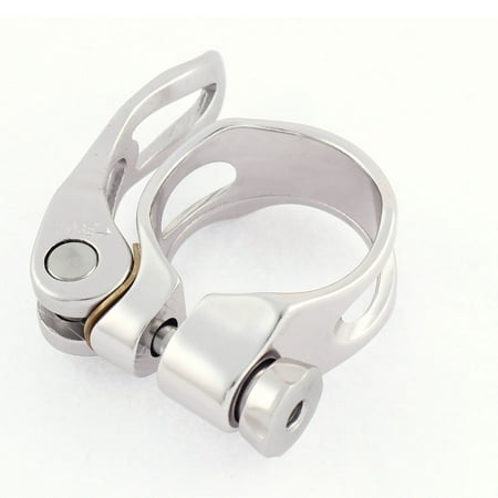 - Unique Bargains Silver Tone Quick Release Mountain Bike Post Clamp 34.9mm Authorized by LF