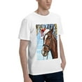 thumbnail image 2 of Bingfone Christmas Horse Men'S Loose Fit Short-Sleeve Pocket T-Shirt, 2 of 7
