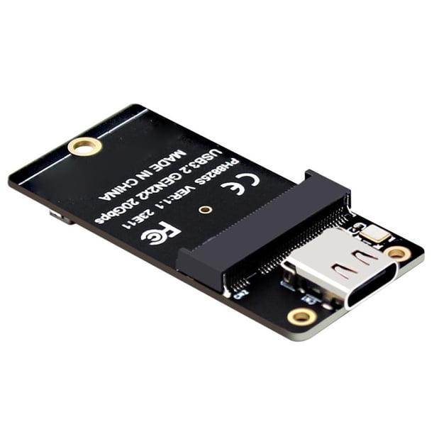 Placa de conversión M.2 a tipo C Placa adaptadora NVME de 2000 MB/s para SSD 2230/42/60/80
