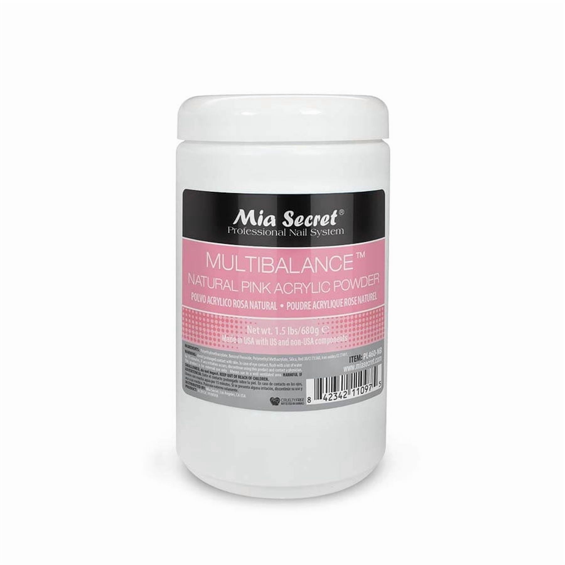 Mia Secret - Advanced EMA Liquid Monomer 32oz & MULTIBALANCE Natural Pink Acrylic Powder 1.5lb Combo