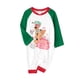 thumbnail image 2 of Pijamas Para La Familia Juego De Navidad A Juego Camisetas Con Estampado De Perros + Pantalones A Rayas XBTCLXEBCO 3 Meses;Bebe Verde, 2 of 6