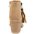 thumbnail image 4 of Womens Laser Cut Faux Leather Tassle Booties, 4 of 7
