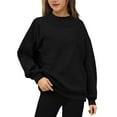 thumbnail image 4 of Hinvhai Mock Neck Sweatshirt Girls Fall Oversized Turtleneck Pullover Slouchy Long Sleeve Tops, 4 of 8